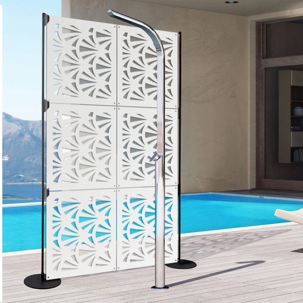 WINDSHELL - Pannello in PVC traforato - Parasole Misura: 73x73 cm, Colore: bianco