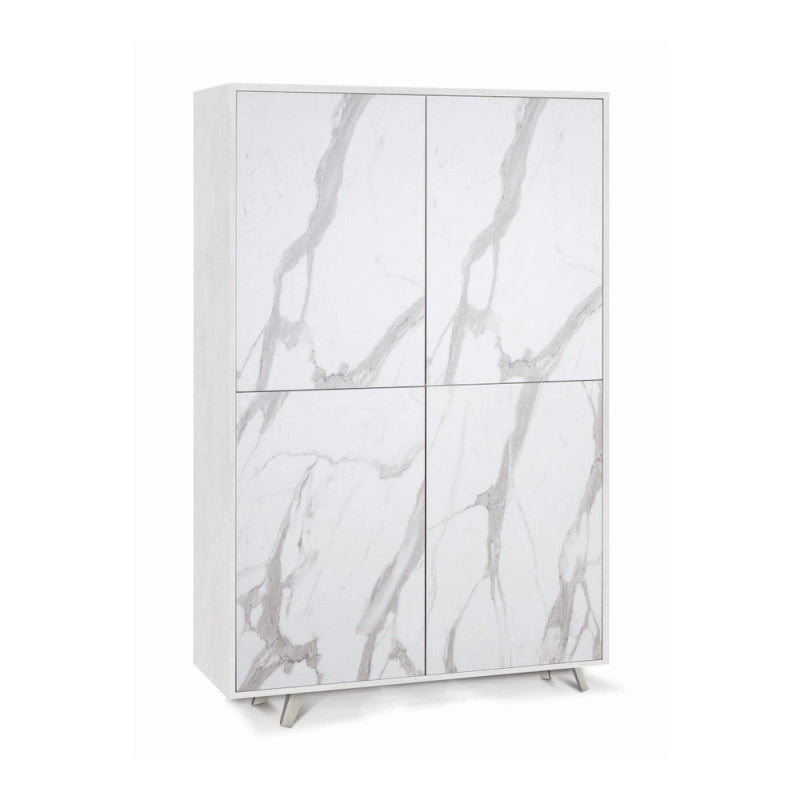 Mobile 4 Ante Kit Ossido Bianco cm 108x41x161h - Sarmog