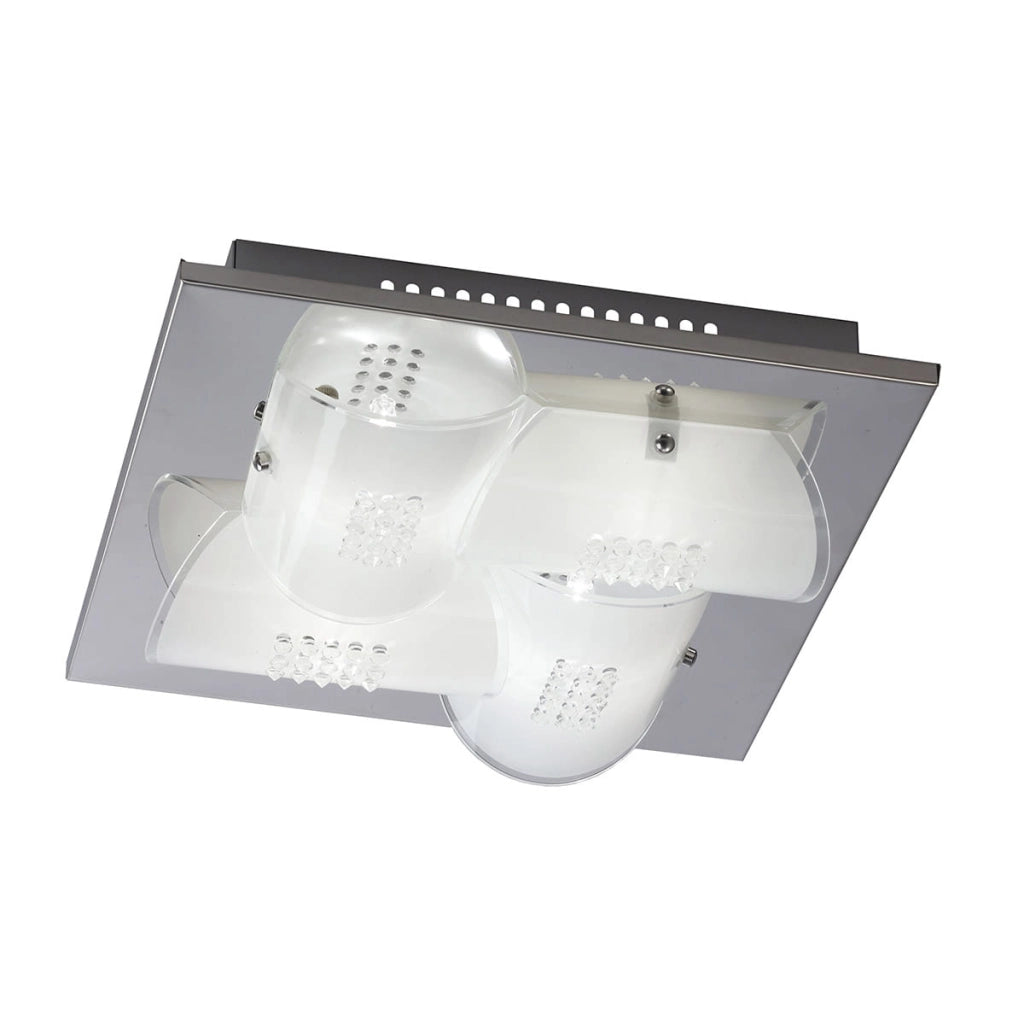 Plafoniera Italux Daze quadrata 30cm cromata 4xG9 C29373F-1