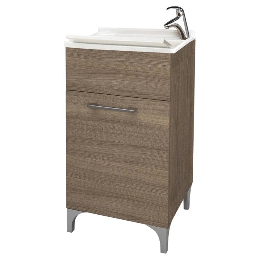 Lavatoio anta unica da cm 45x50 colore rovere fumo