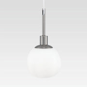 Maytoni Sospensione contemporanea Erich 1 luce E14 nichel metallo diffusore vetro bianco