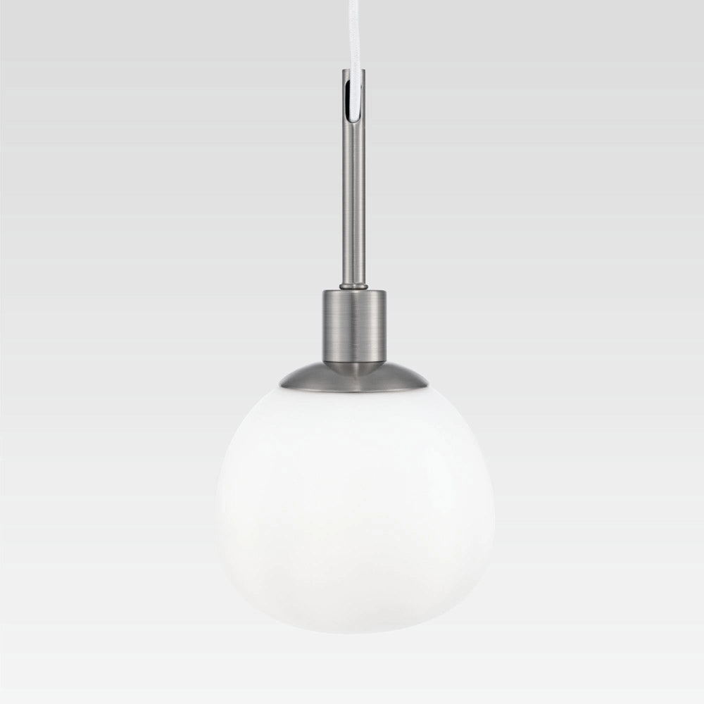 Maytoni Sospensione contemporanea Erich 1 luce E14 nichel metallo diffusore vetro bianco