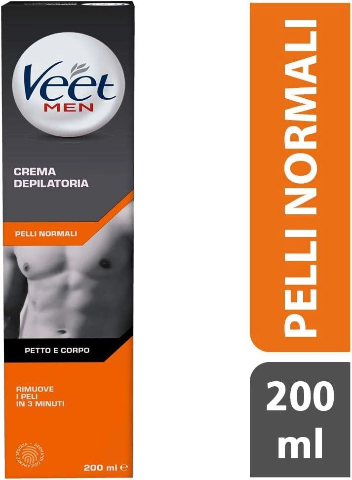 VEET SET 6 PEZZI CREMA DEPILATORIA FOR MEN 200ML PELLI NORMALI