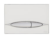 Placca di scarico SCHWAB mod. HYDRA in vetro bianca per cassetta di scarico UP 199 cod. P46-0003-0250