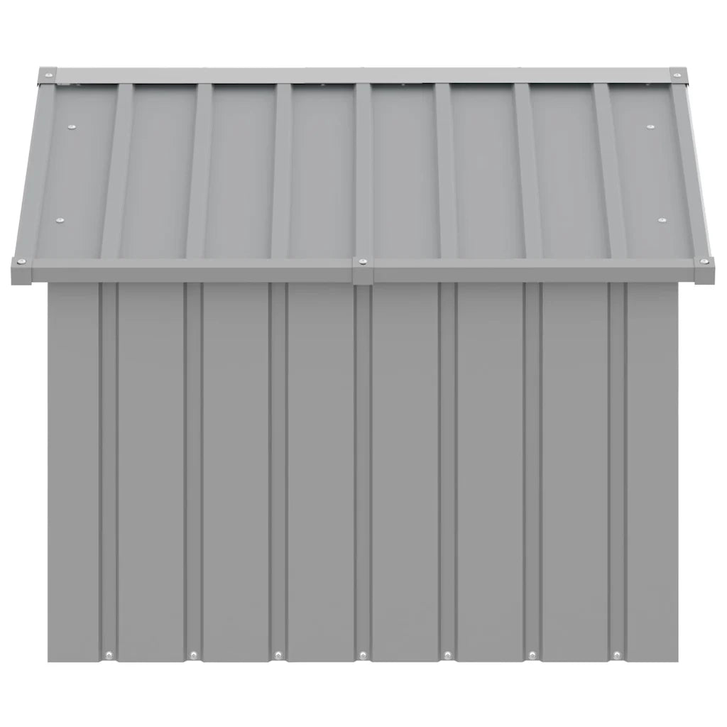Casetta per Cani grigio 116,5x103x81,5 cm Acciaio Zincato 171542