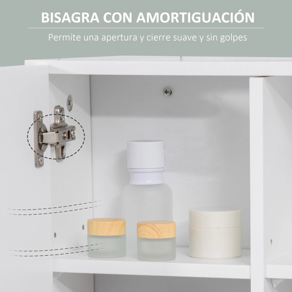 Armadietto Bagno con Specchio ¨C Zephmum ¨C Bianco 54x15.2x55.3 cm
