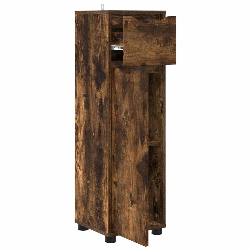 Mobile da Bagno con cassetto Rovere fumé 30,5 x 30 x 101 cm 888742