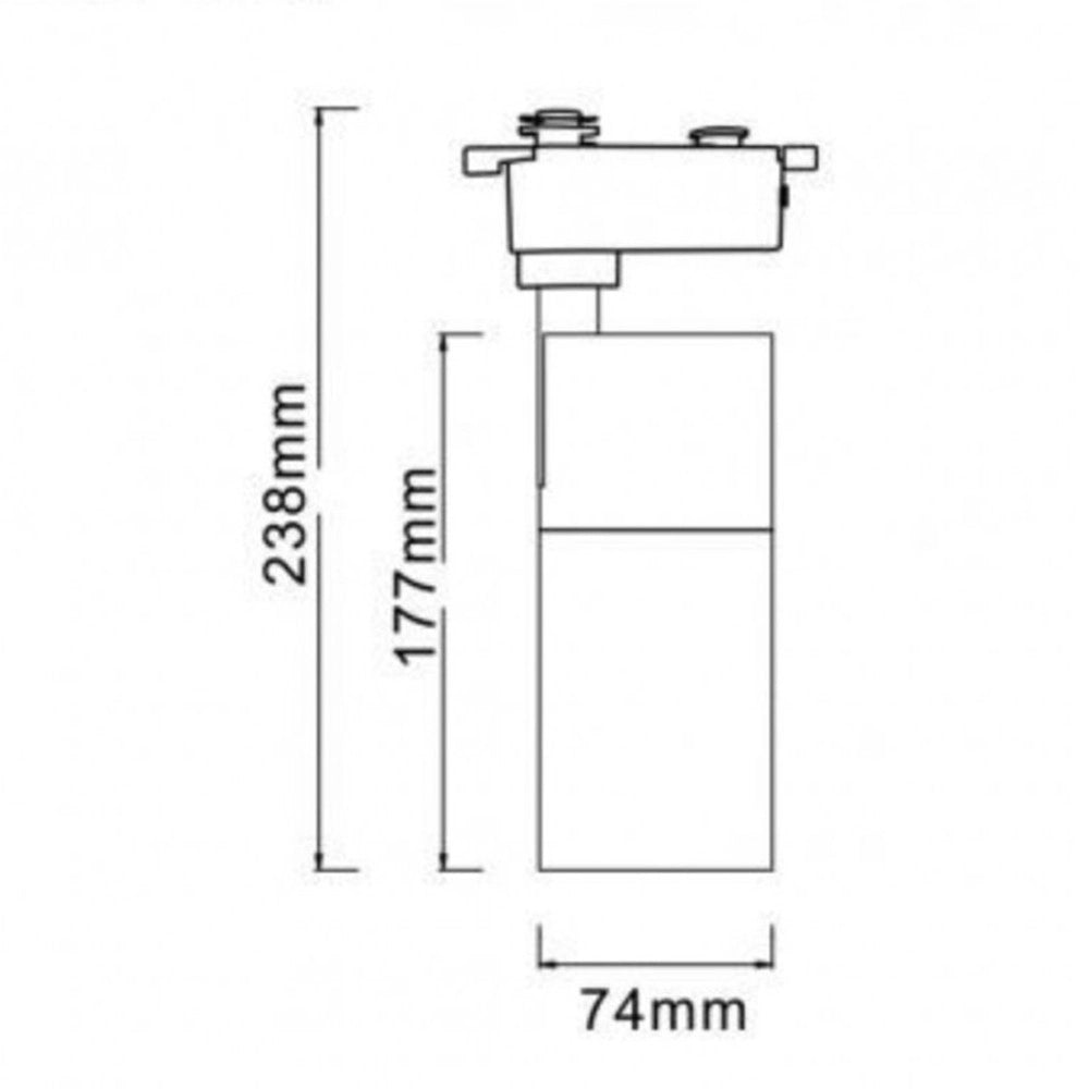 Trade Shop - Faretto Led 15w Orientabile Per Binario Monofase Direzionabile Cct Switch Ip20 Fm-15w-3c - Bianco