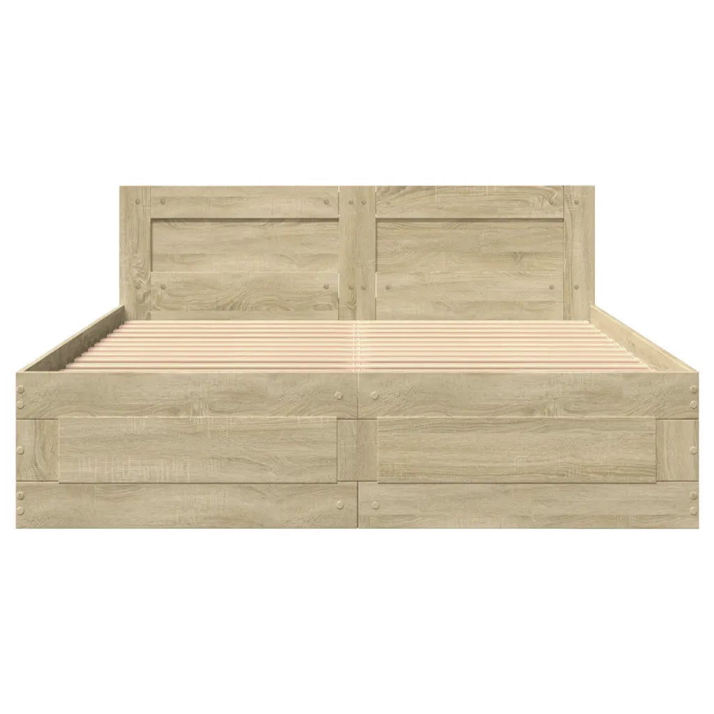 Giroletto Testiera Rovere Sonoma 120x190 cm Legno Multistrato