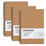Blocchi note A5 3-pack - a spirale - carta rigida - legato con filo - legatura a 360° doppia - qualità premium - libro dei appunti