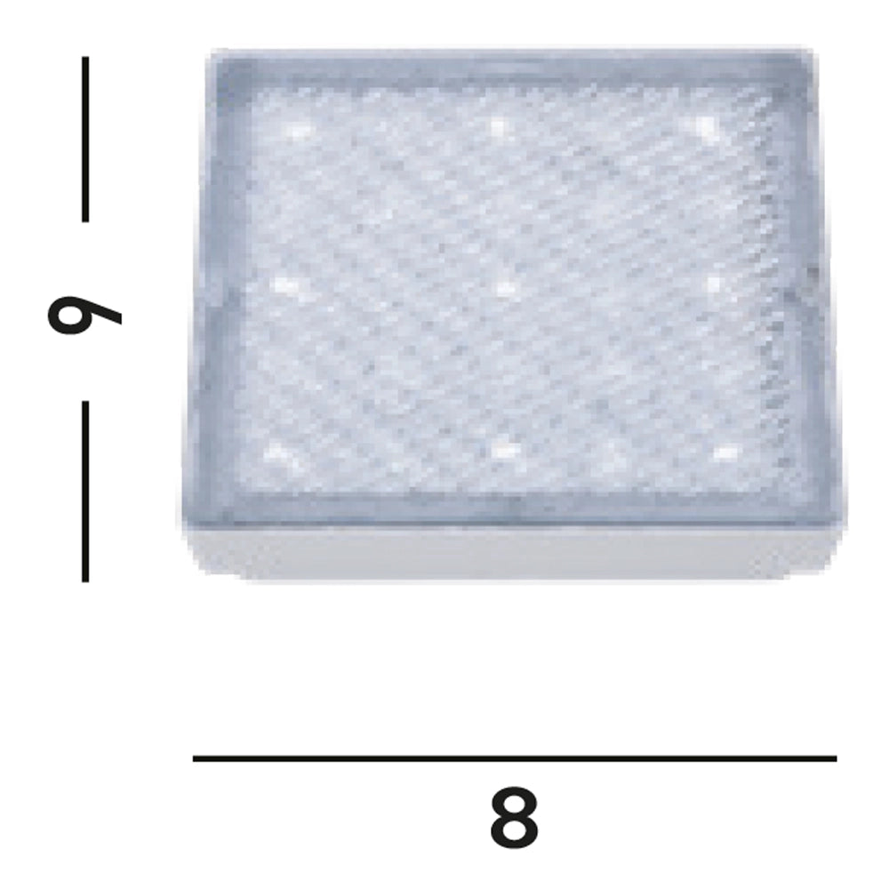 Faretto Calpestabile Contemporaneo Policarbonato Bianco Led 0,9W 7000K