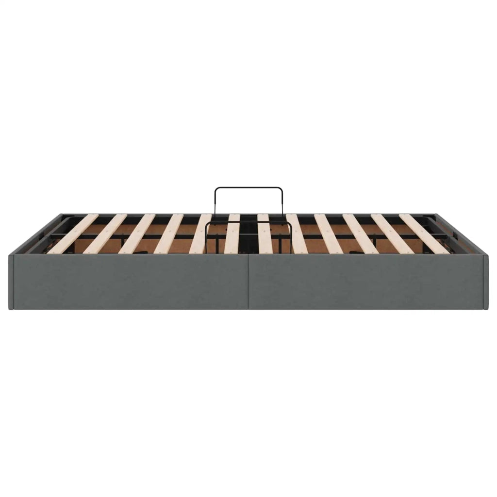 Letto ottomano Grigio scuro 140 x 190 cm Tessuto 3442821