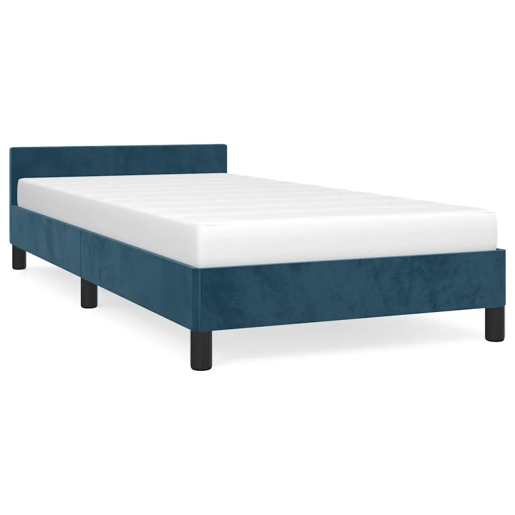 Giroletto senza Materasso-Struttura Letto Blu Scuro 100x200 cm in Velluto 794552