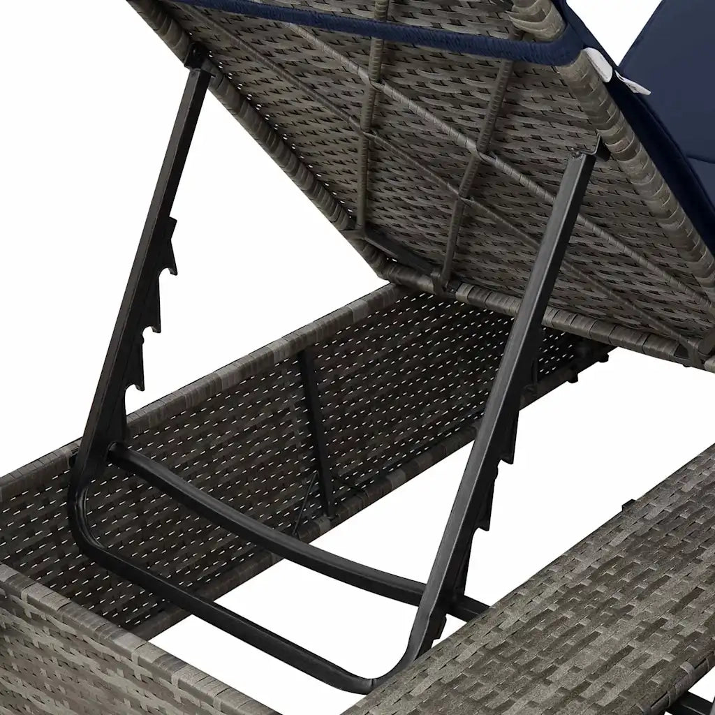 Lettino da sole doppio Nero 205 x 129 x 200 cm polyrattan 3376134