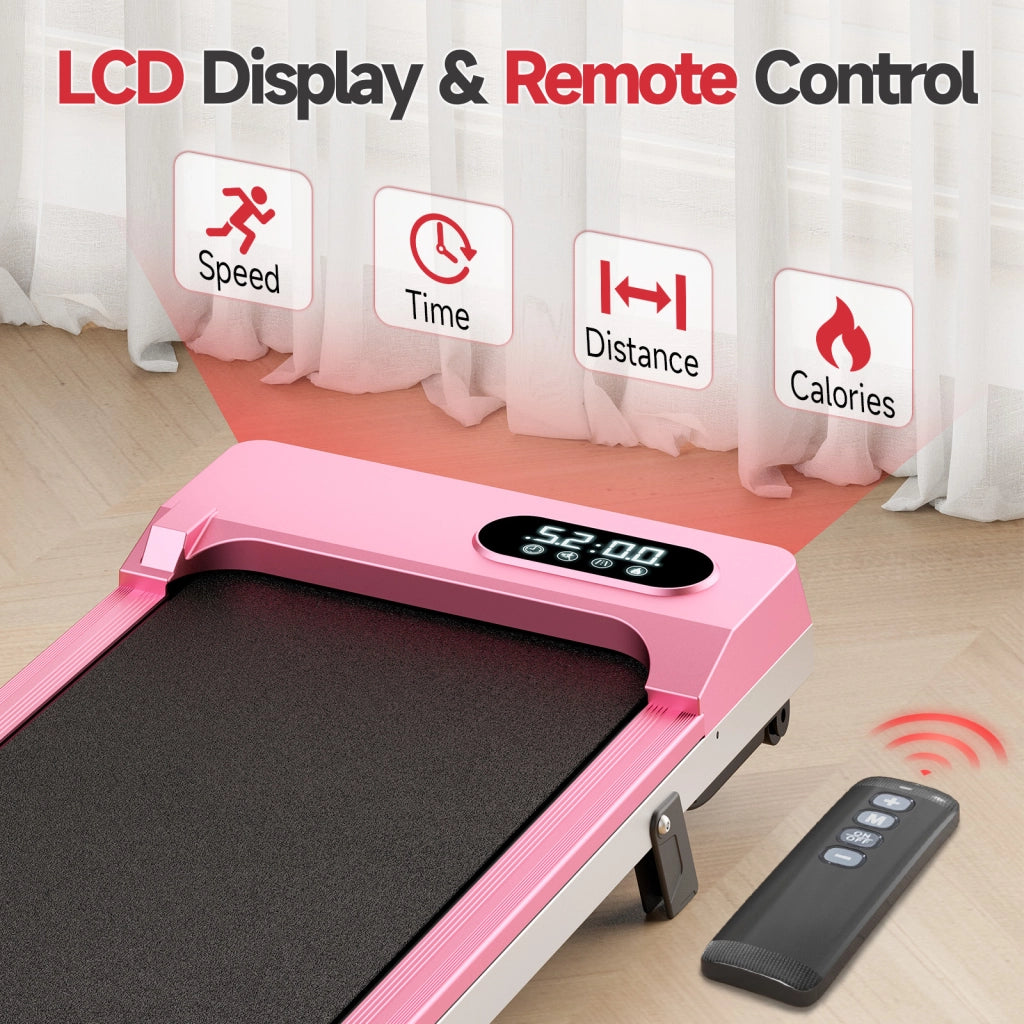 Tapis roulant 2 in 1, Tapis roulant portatile  con telecomando, 8 km/h, capacità di carico 120 kg, super silenzioso, display LED, 2,5 HP