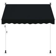 Tenda da Sole | Tenda retrattile manuale Nero 150 cm