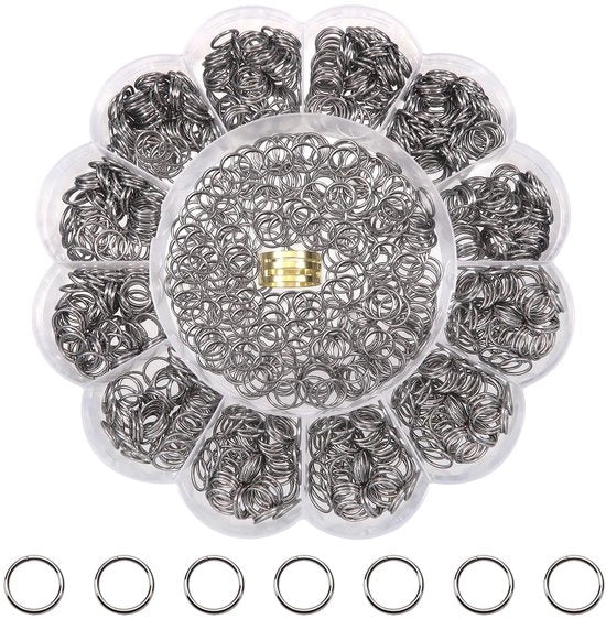 Anelli di Connettione in Acciaio Inossidabile - 1000 pezzi - 10 mm - Anelli di Connettione in Acciaio Inossidabile - Accessori per Oreficeria - Argento
