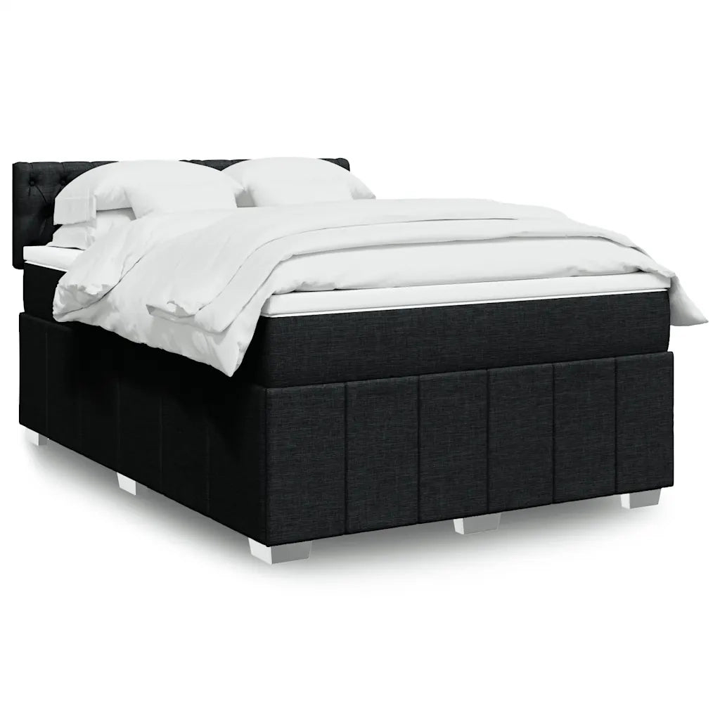 Giroletto a Molle con Materasso Nero 140x190 cm in Tessuto 3289372