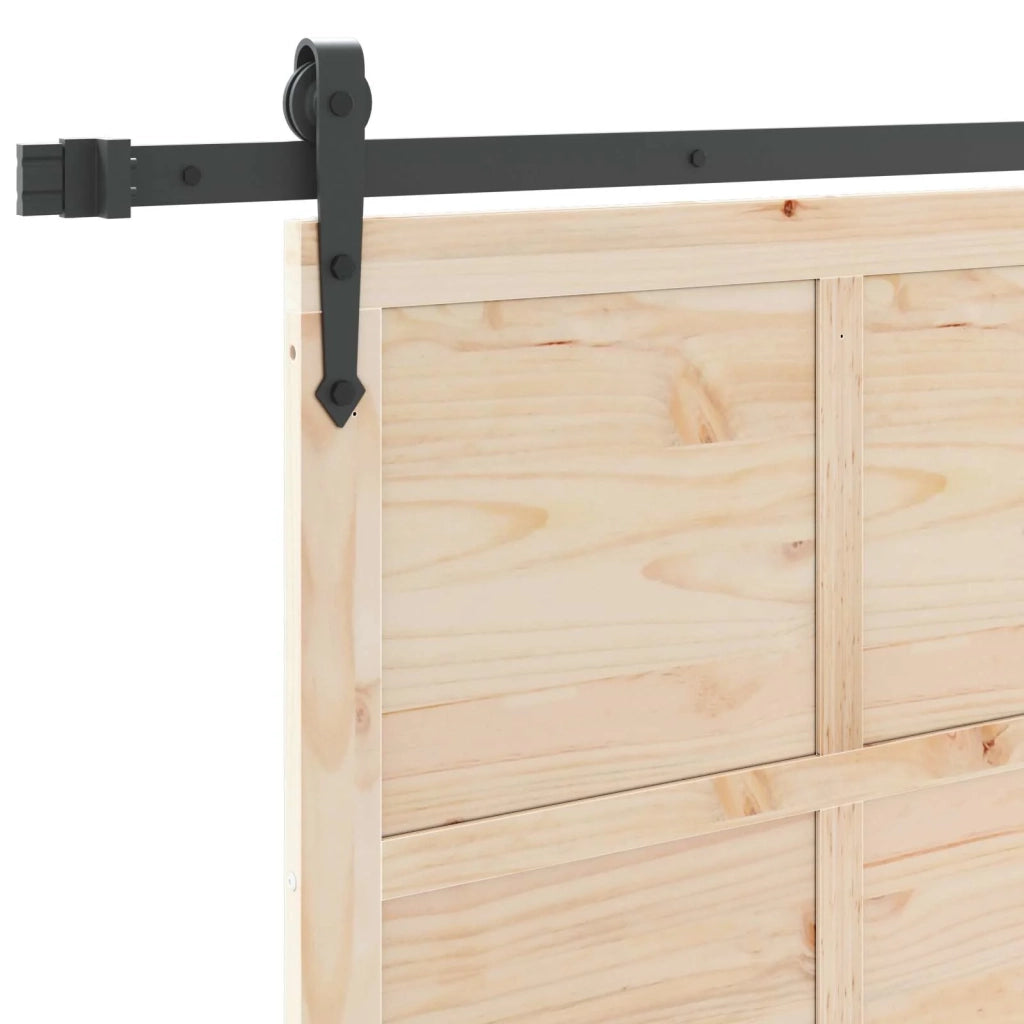Porta scorrevole Naturale 100 x 208 cm Legno Massello di Pino