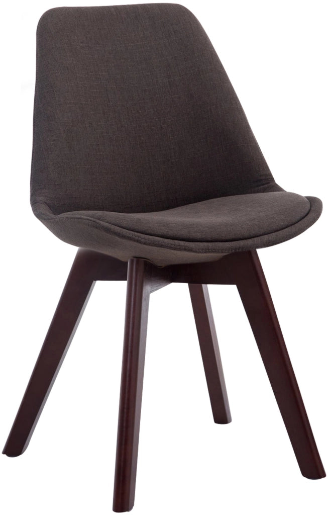 Sedia Borneo Tessuto V2 grigio scuro,noce
