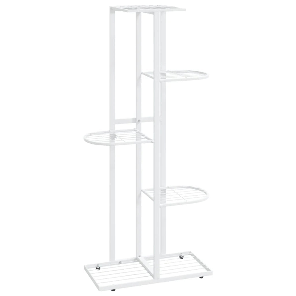 Portavasi/fioriera a 5 ripiani 43 x 22 x 98 cm metallo bianco 02_0045161