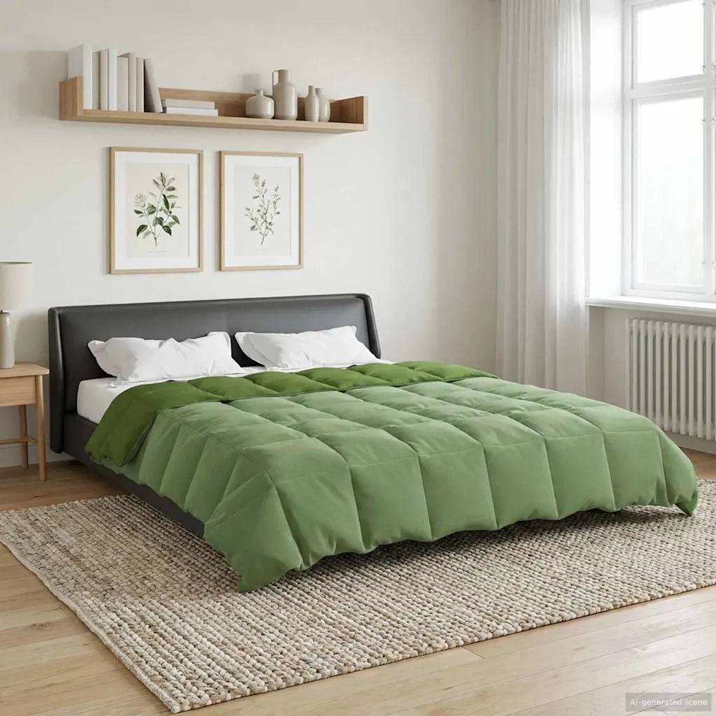 Piumone Completo Annuale Verde 220 x 240 cm Microfibra