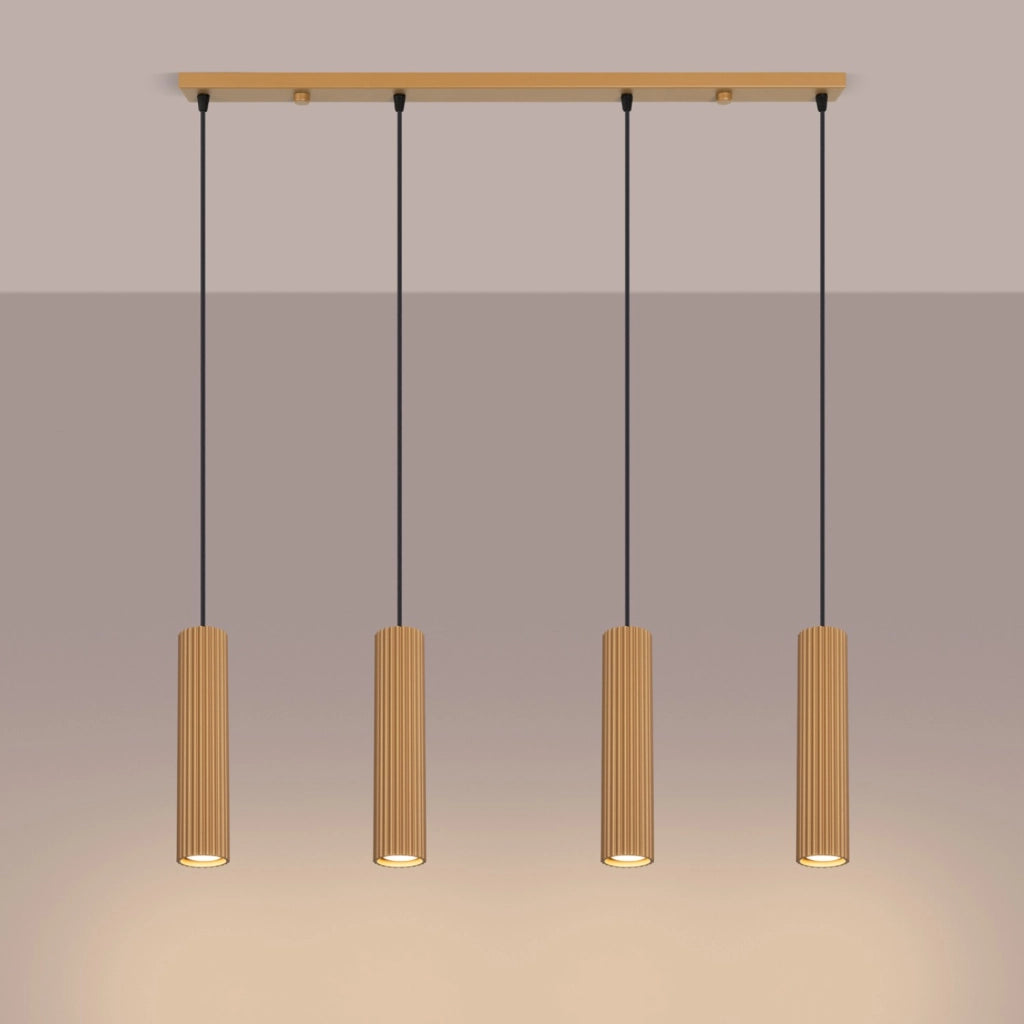 Lampada a sospensione KARBON 4L oro