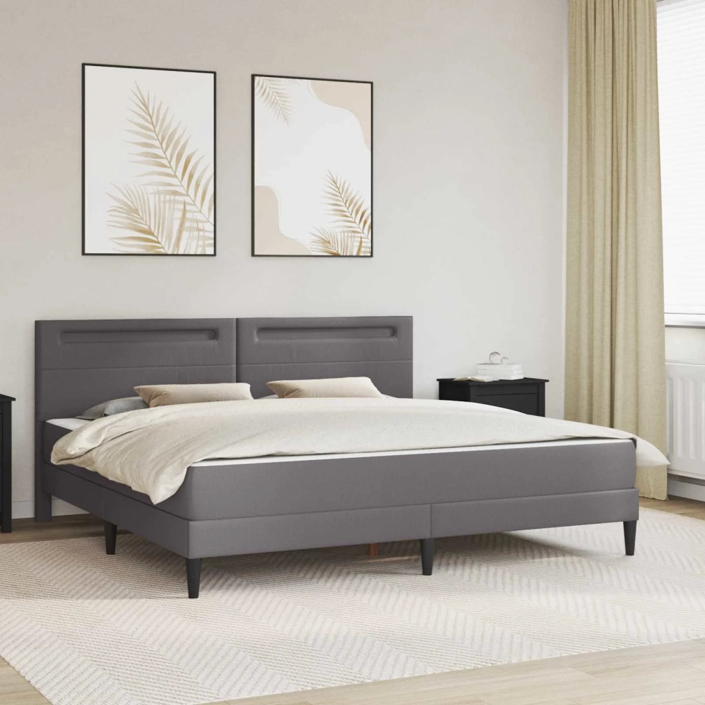 Struttura del letto con testiera Grigio 180 x 200 cm Similpelle 3415285