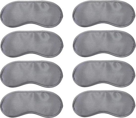 Set di 8 occhiali da sonno in 100% materiale naturale con cinturino regolabile per il sonno, per il yoga e i viaggi