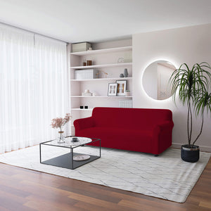 Copridivano Elasticizzato 2 Posti in Poliestere Dahlia Bordeaux