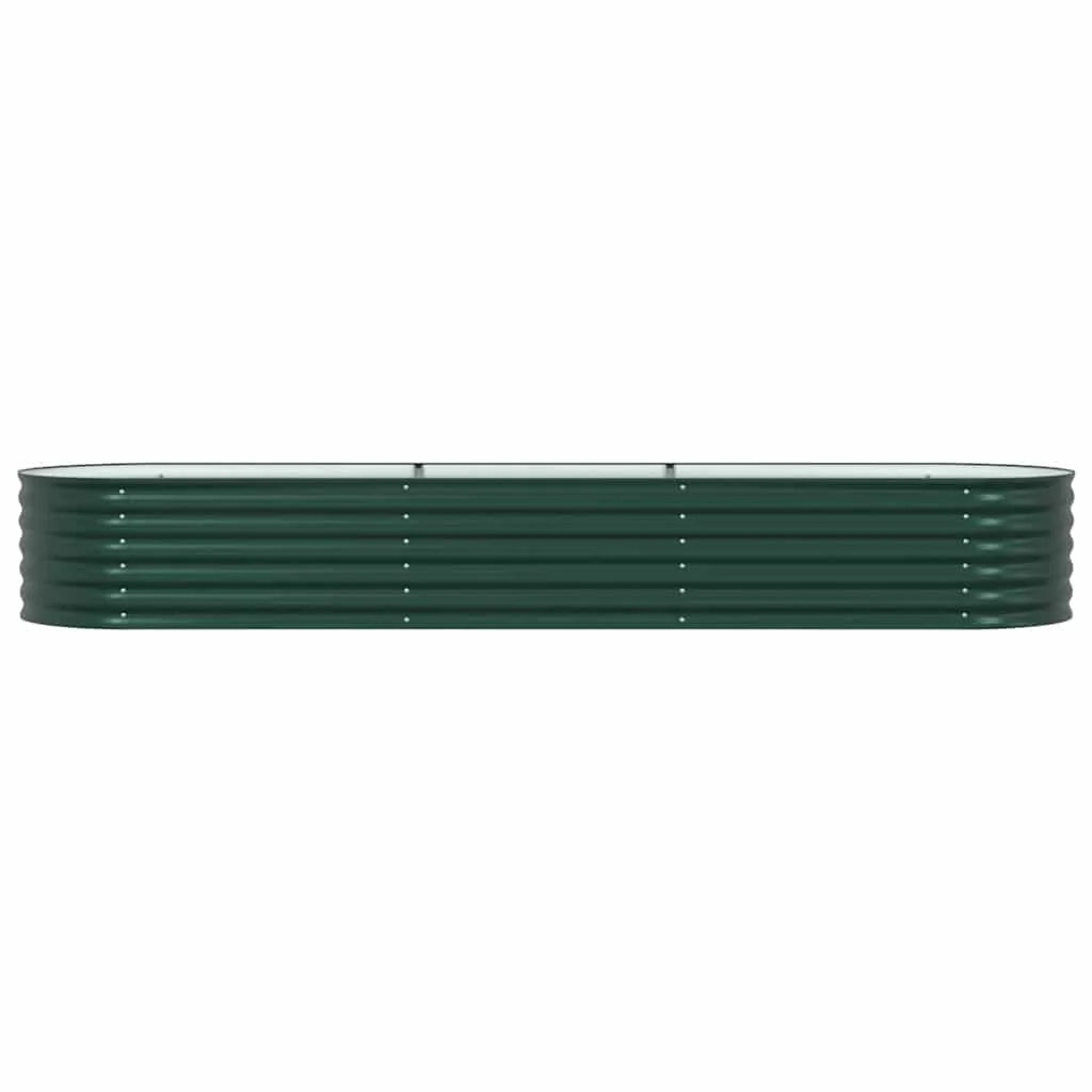 Fioriera rialzata moderna per esterni facile da montare 320 x 80 x 44 cm acciaio verde 02_0058908