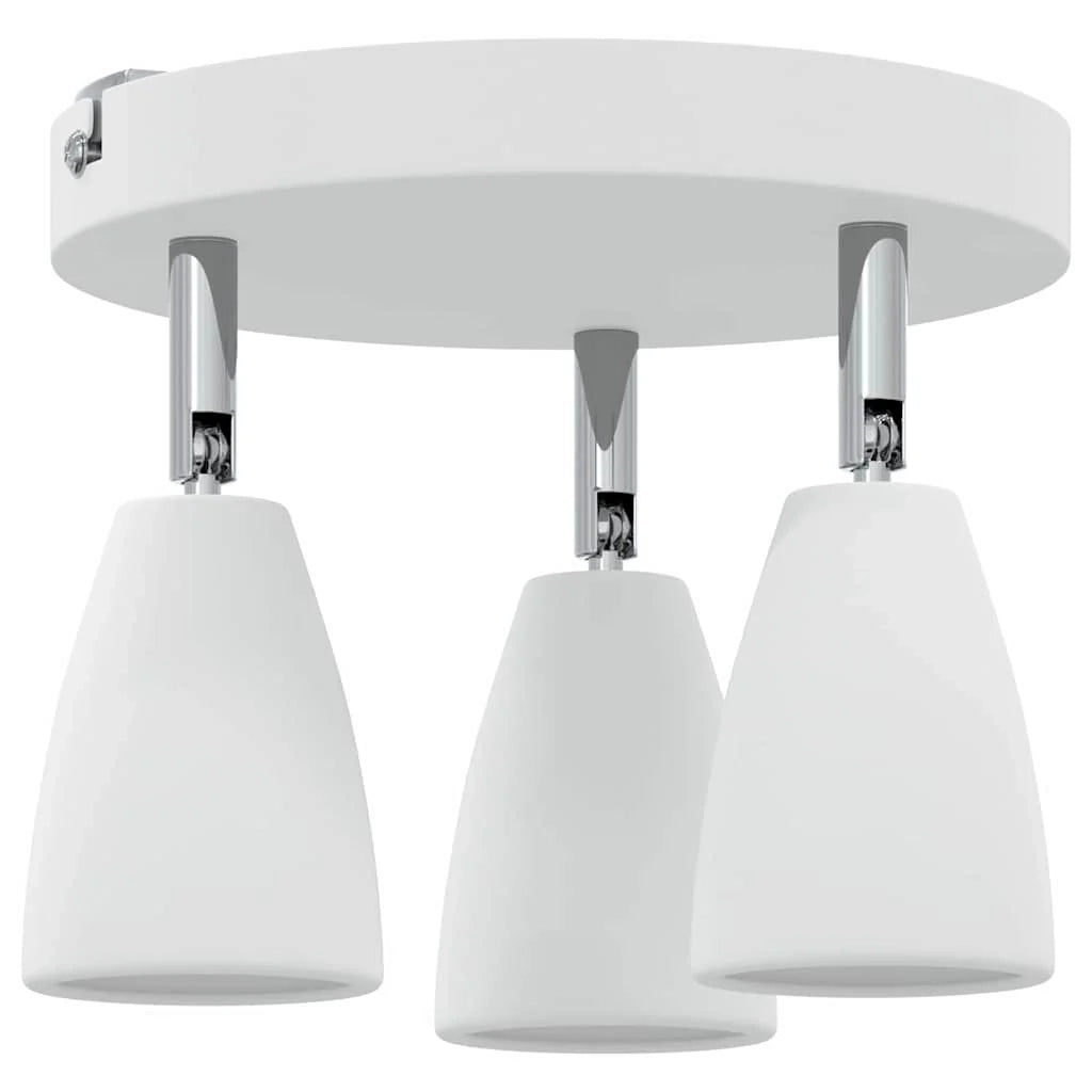 Faretto da soffitto moderno orientabile con illuminazione concentrata 19 x 19 x 14,5 cm metallo bianco 02_0058320