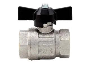 VALVOLA A SFERA F/F CON MANIGLIA A FARFALLA IDEAL ART.092- - FF 3/8 - pressione esercizio 50 bar - 5 pezzi ITAP