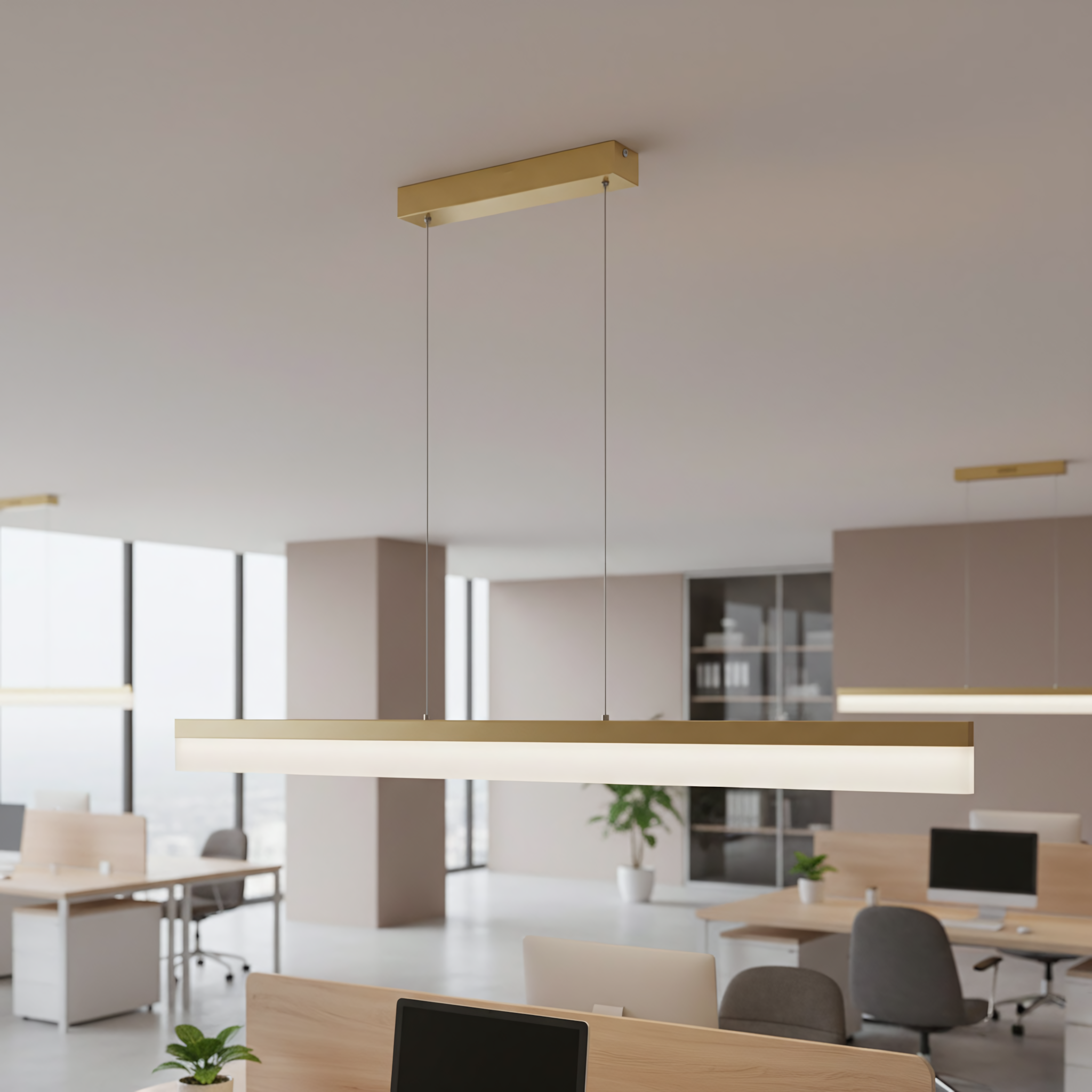 Lampada Da Soffitto Led App1694-cp 120 Cm Brush Gold
