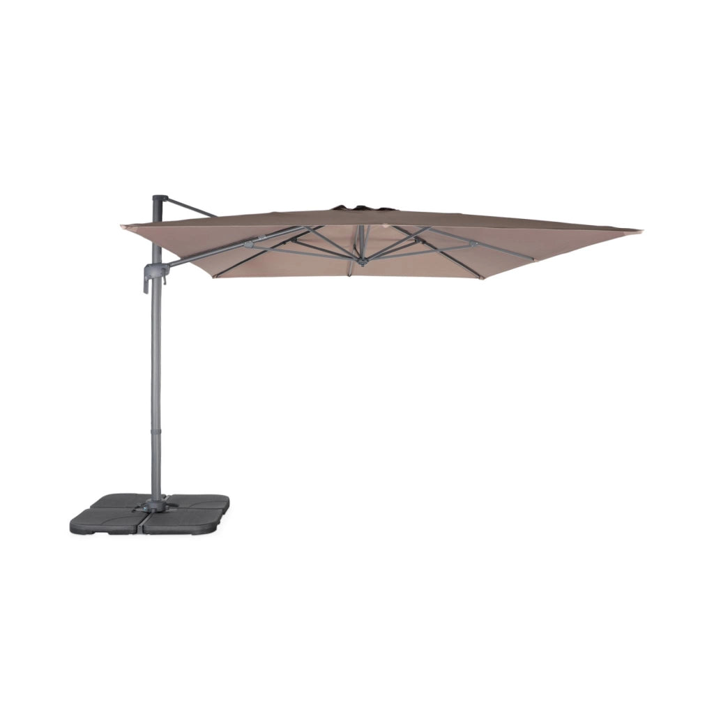 Ombrellone rettangolare decentrato, 3x4m, talpa