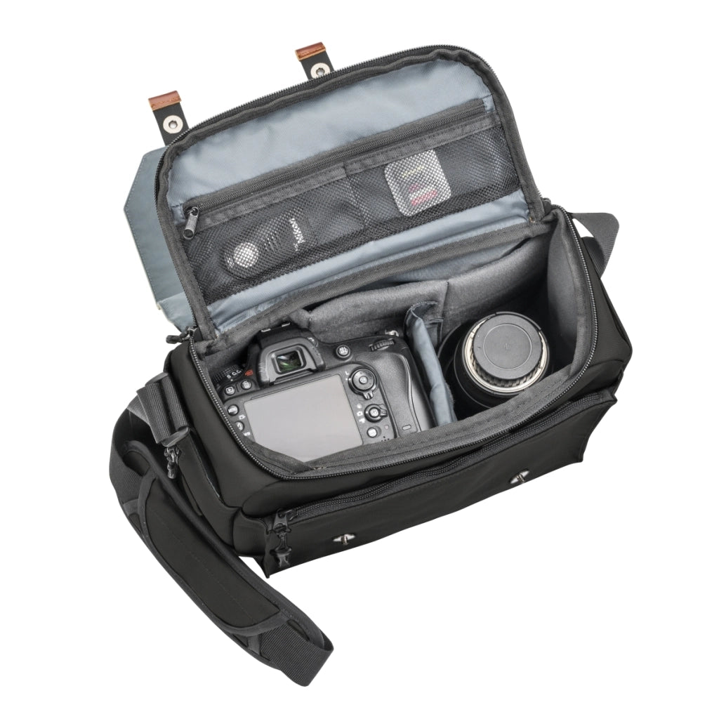Mantona borsa fotografica Milano grande nero