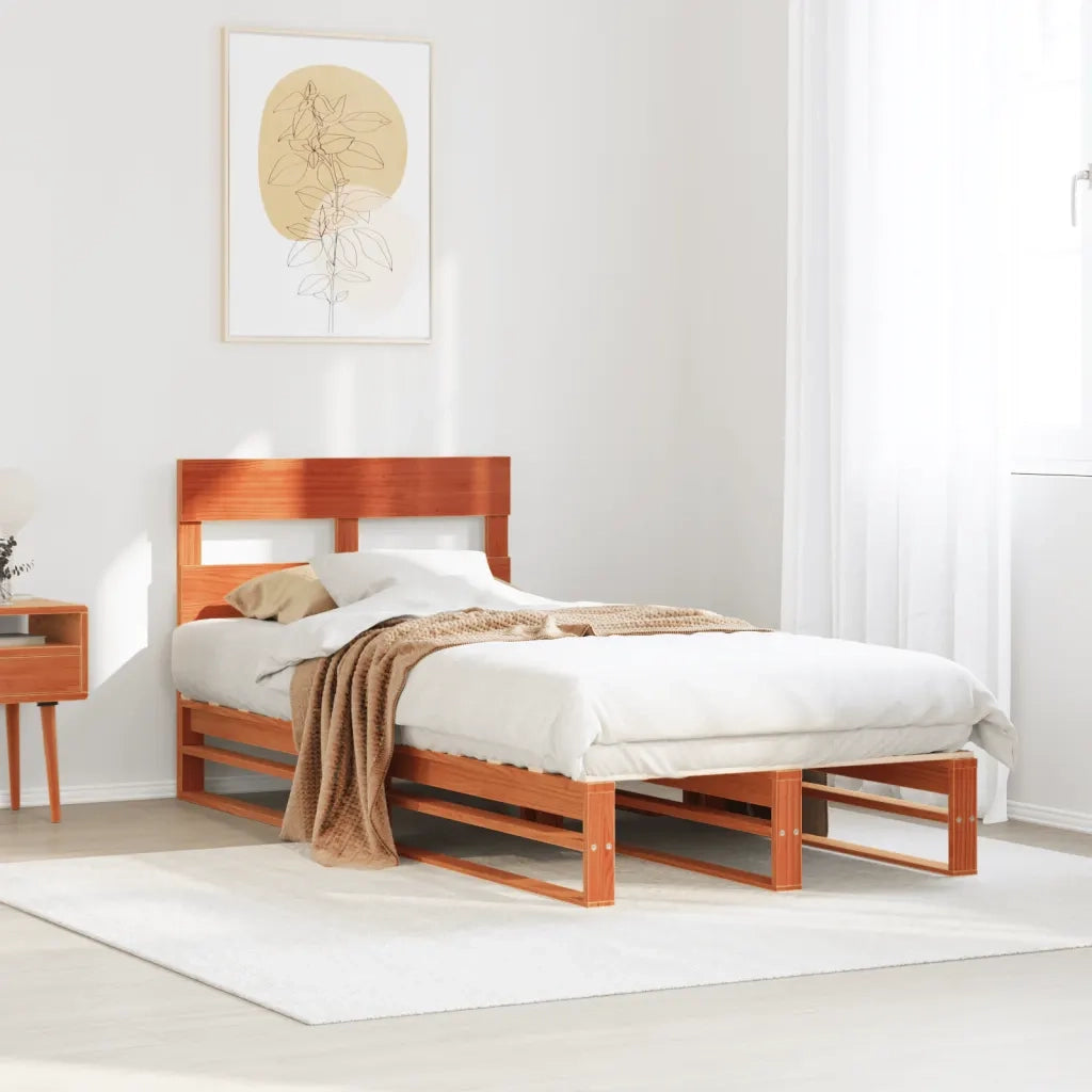 vidaXL Letto senza Materasso Marrone Cera 90x190 cm in Legno di Pino