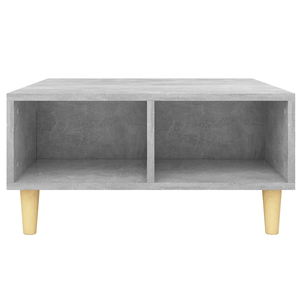 Tavolino da Salotto Grigio Cemento 60x60x30cm Legno Multistrato 805981