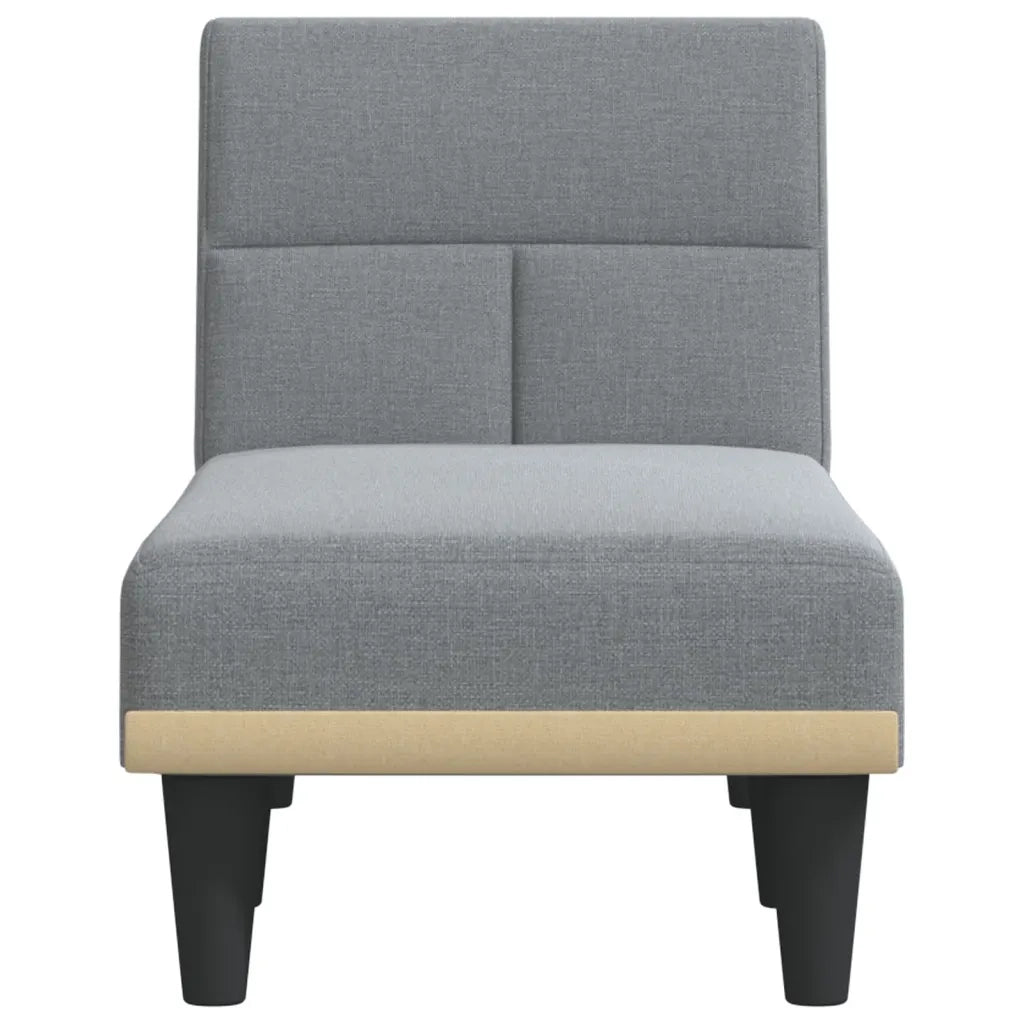 Chaise Longue in Tessuto Grigio Chiaro 352816