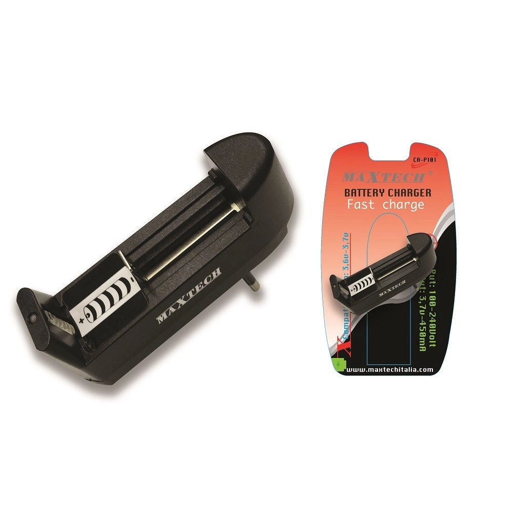 Trade Shop - Maxtech Carica Batteria Universale 3.7v Li-ion Carica Veloce Ricaricabile Ca-pi01 -