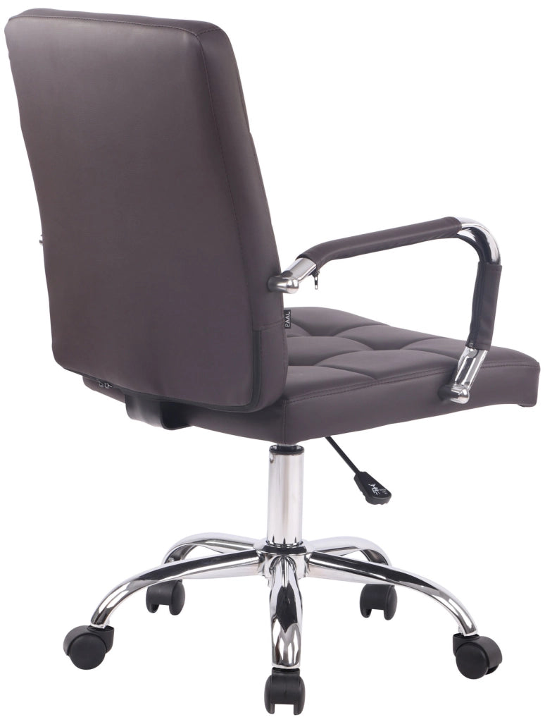 Sedia da ufficio Deli PRO in similpelle marrone
