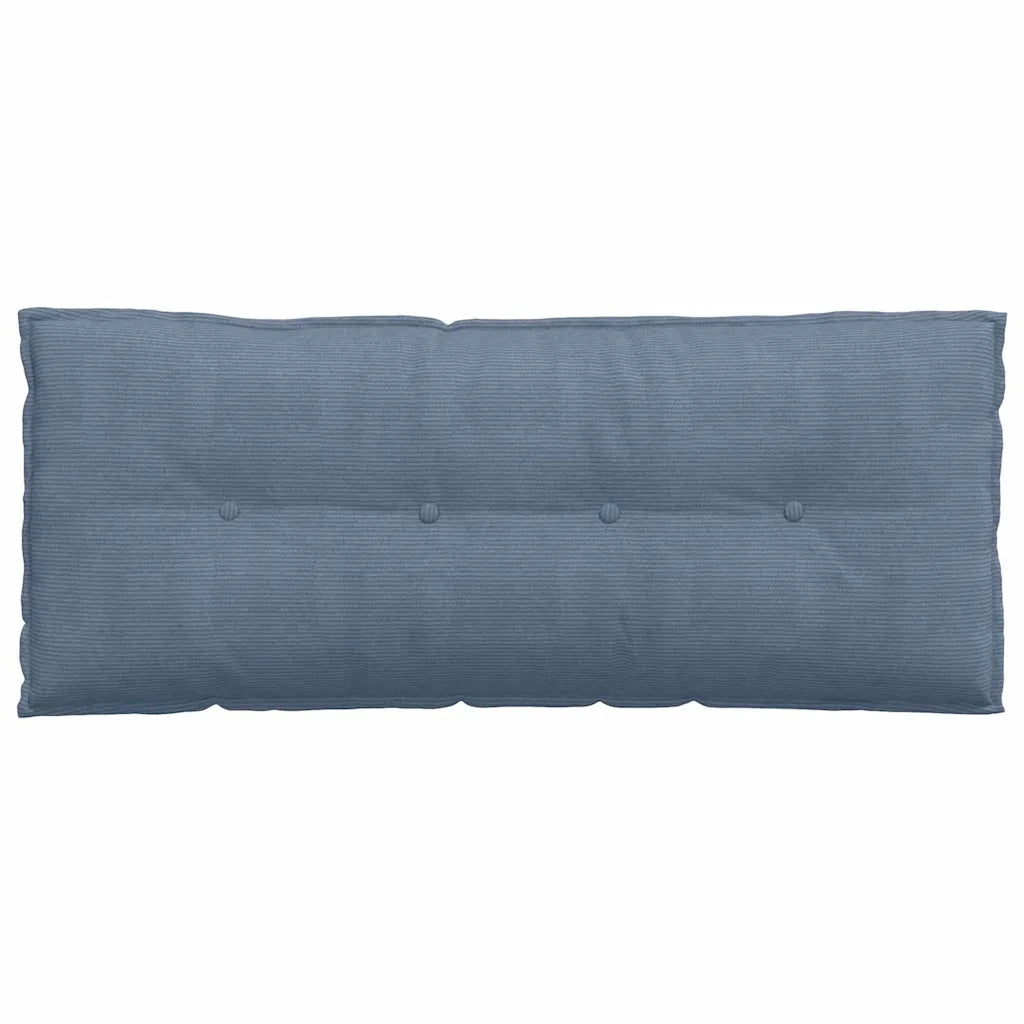 Cuscino per Schiena | Cuscino dorsale Blu 120 x 50 cm Tessuto in Cords