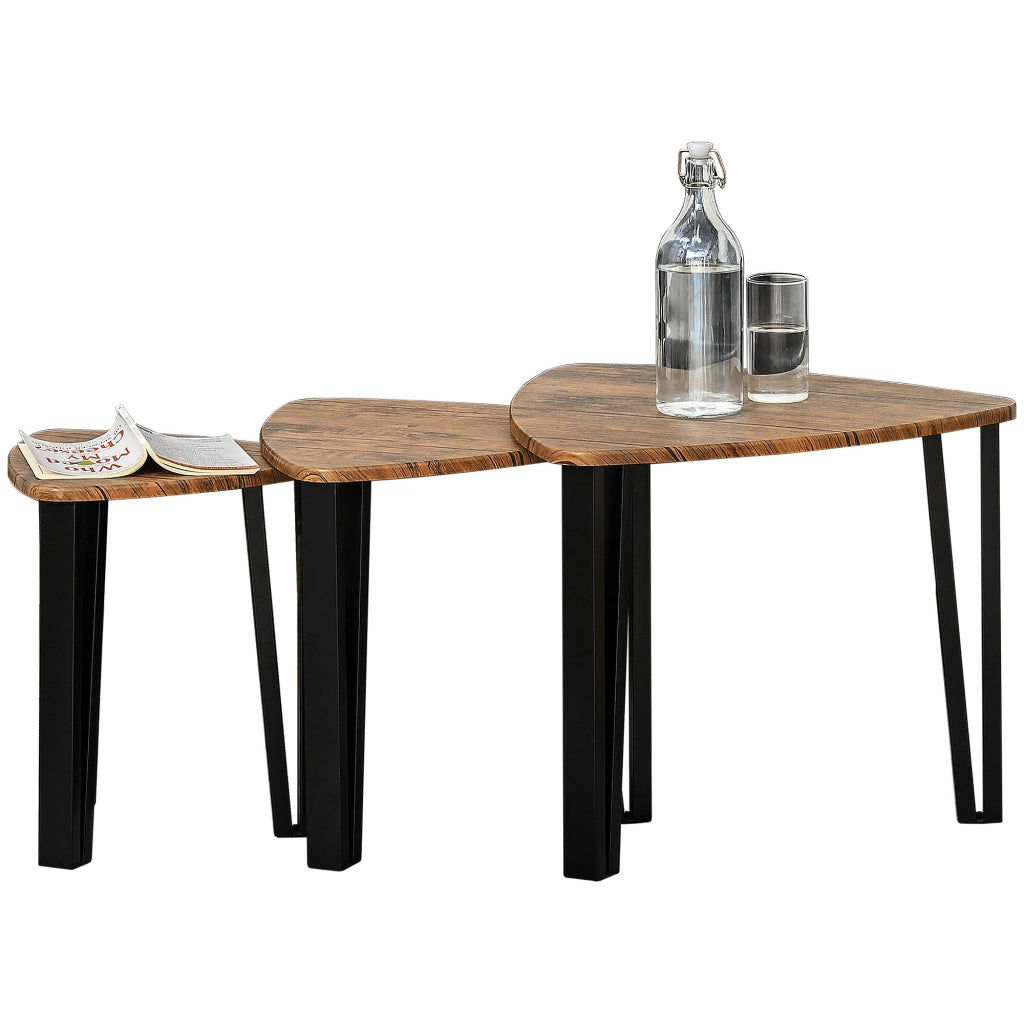 Tavolino da caff¨¨ nido minimalista ¨C zephmum ¨C nero, metallo, 56x54.2x45.4cm