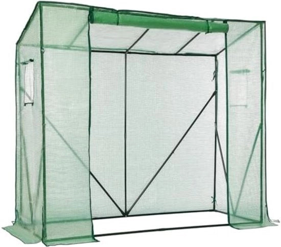 Cassa per la coltivazione di pomodori - 200 x 77,5 x 149/170 cm - Verde