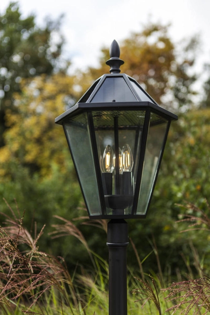 Paletto da giardino Lutec London solare marrone IP44