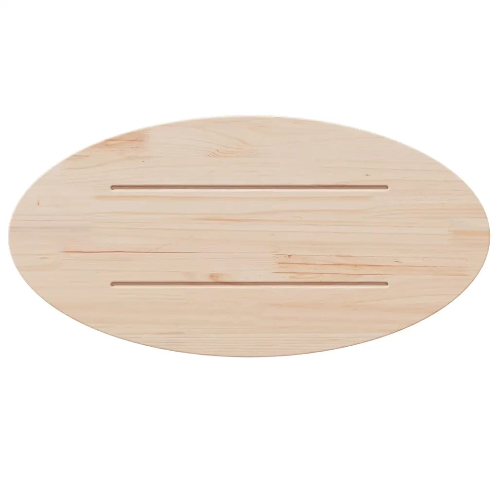 Piano Tavolo 60x30x2,5 cm in Legno Massello di Pino Ovale 824310