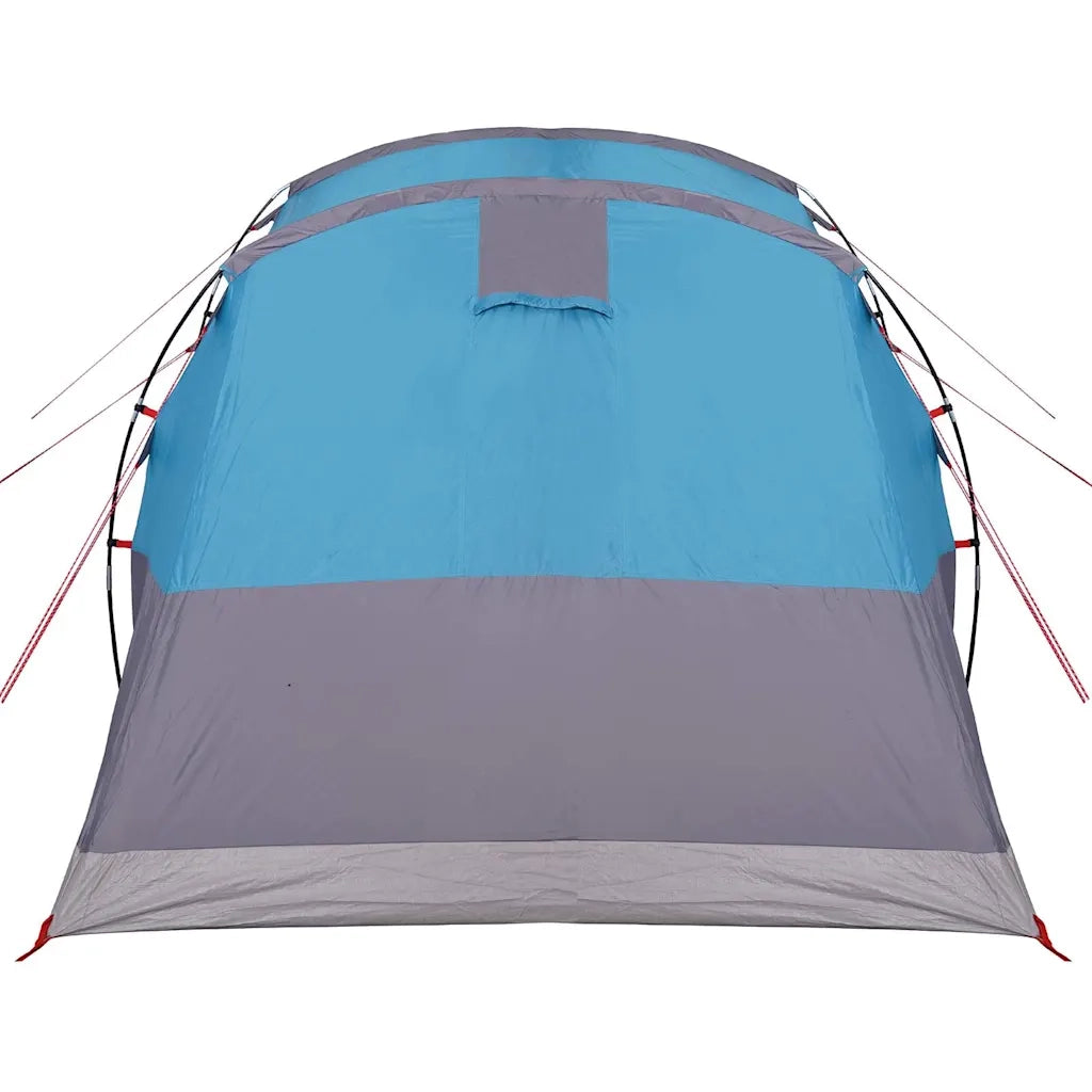 Tenda da Campeggio a Tunnel per 3 Persone Blu Impermeabile