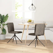 Sedia da Pranzo Grigio Scuro in Similpelle Scamosciata 4101280