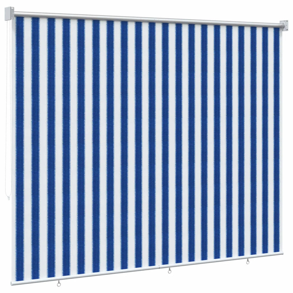 Tenda a Rullo Esterno Blocco UV 90% Strisce Blu e Bianche HDPE 42035978