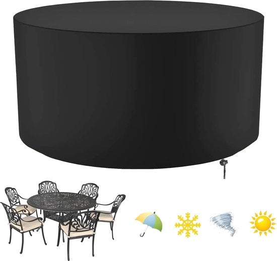 Tute per tavolo da giardino - copertura impermeabile e resistente per mobili da esterno (Φ 150 × H120 cm)